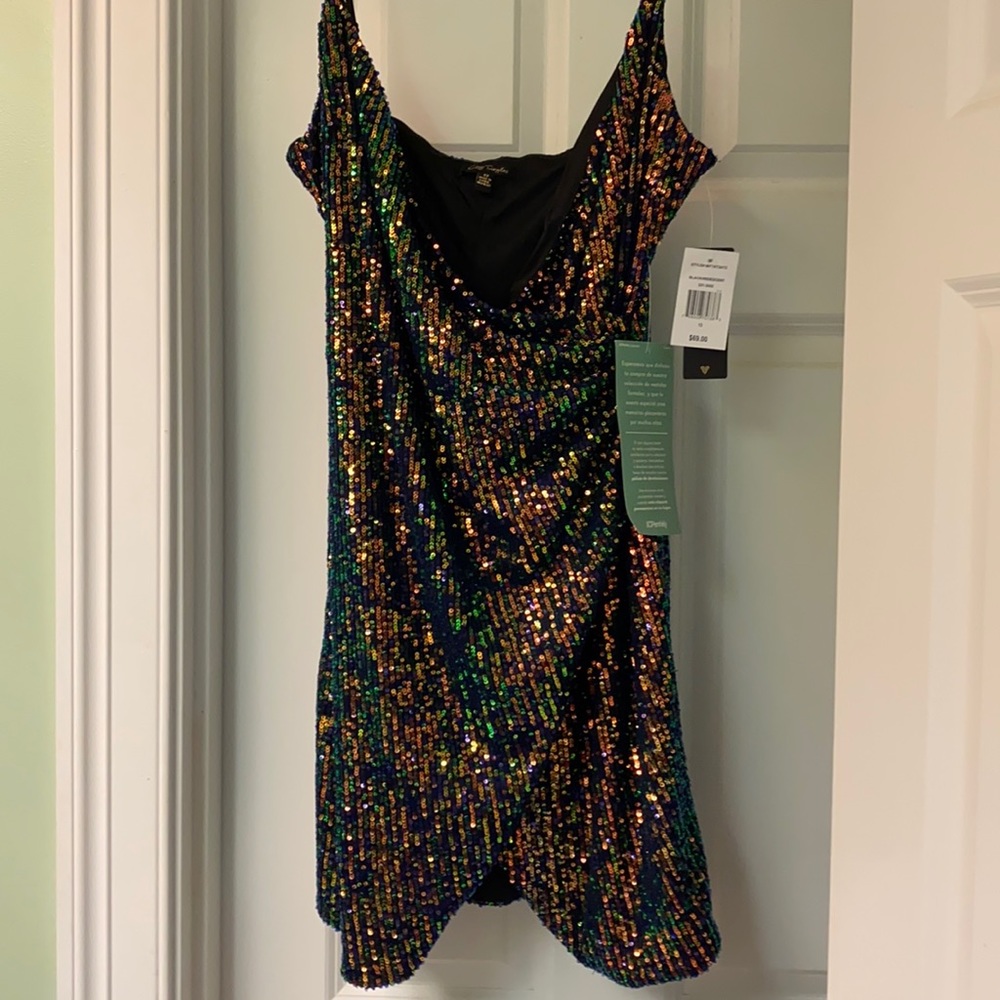 JCPenney bold and stunning sequin juniors dress